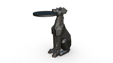 doberman table 3dprinted 3dprinting 3d art gift print lowpoly 3dprint animal decor interior miniatures sculpture statue toy dog mammal dogs house 3d print model - Mito3D