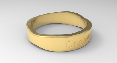 médico hembra anillo oro lujo Moda brillante diseño elegante imprimible plata negocio Boda dedo grabado aislado joyería joya anillos 3d print model - Mito3D