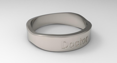 Arzt weiblich Ring Platin isoliert Design Unternehmen glasiert Luxus Mode Silber Finger graviert Schmuck Ringe 3d print model - Mito3D