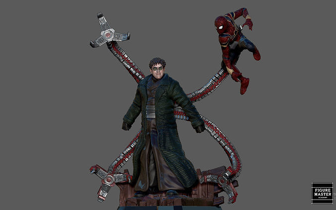 médico polvo ferro aranha homem casa mcu doc ock maravilha arte esculturas 3D print model - Mito3D