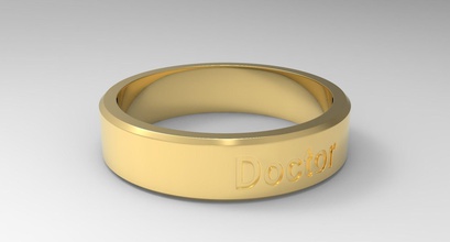 medico squillare oro dito moda gioielleria lucidato nozze lusso splendente design stampabile professionale anelli 3d print model - Mito3D