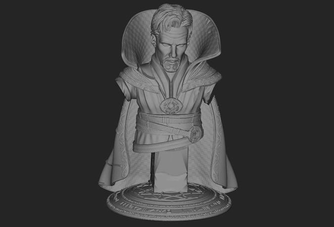 Arzt seltsam Büste 3d druckbar Wunder Modell dr stl marel Skulptur Statue Porträt Audubon Zaunkönig Rahmung Kunst Skulpturen 3D print model - Mito3D