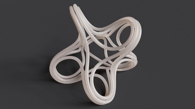dodéca boucles dodécaèdres icosaèdres dodécaèdre symétrique courbe boucle topmod nœud pendentif agiter courbes mobius enchevêtrement collier lié tisser mathématique géométrique forme art 3d print model - Mito3D