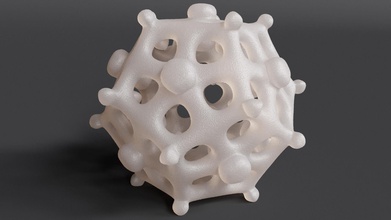 dodekaeder virus platonisch solide biologie abstrakt organismus statue geometrisch mathematisch römisch skulptur geometrie wissenschaft zappeln spielzeug 3dprint kunst 3d print model - Mito3D