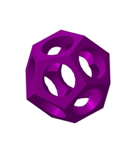 dodecahedron sanat matematik ev eğitim hediye mevcut oyuncak artchallenge matematiksel 3d print model - Mito3D
