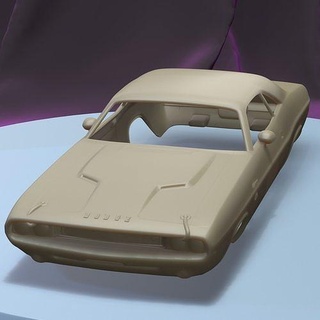 esquiva desafiador 1970 imprimível carro corpo fenda escalextrico Tamiya rc miniz controle rastejante ninco Kyosho scx axial jogos brinquedos acessórios 3d print model - Mito3D