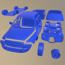 Esquive Dakota sport quad taxi 2000 imprimable voiture séparé pièces corps 1 10 scalextric tamiya rc miniz 3d print model - Mito3D