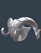 esquive ram logo capuche voiture art imprimable animal sculpture norme 3d print model - Mito3D
