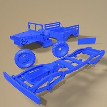 schivare wc 51 stampabile militare camion separato parti wc51 Armi vettore guerra esercito kit modello dettagliata veicolo Giochi giocattoli 3d print model - Mito3D