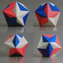 dodoekahedron üçgensel japon kağıt katlama sanatı kutu dodecahedron matematiksel geometri bulmaca matematik fraktal sanat 3d print model - Mito3D