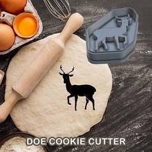 biche biscuit coupeur Pâtisserie pâte sucre aliments biscuits coupeurs animal chien maison cuisine manger 3d print model - Mito3D