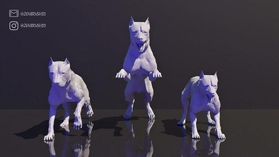 kanarienvogel damm argentinien dogo hund perro tier pitbull bulterrier sibirisch canino maskottchen eisen drachen ball vierzehn miniaturen spielzeuge spiele tafel kunst skulpturen 3d print model - Mito3D