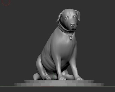 köpek 3d model Sanat şekil heykel hayvan doğa heykeller 3d print model - Mito3D