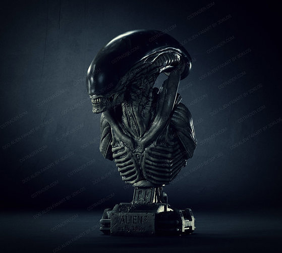 cão estrangeiro fracasso imprimível stl criatura scifi filme terror xenomorfo escultura estátua fantasia fera monstro personagem horror arte esculturas 3D print model - Mito3D