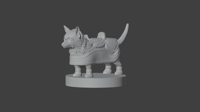 dog armor printing game sculpture games toys 3d print model - Mito3D
