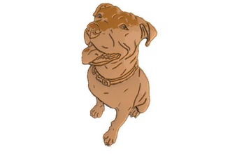 perro bas relief alivio cnc enrutador arte logo firmar señales logos 3d print model - Mito3D