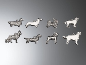 dog-charms-pack Schmuck Charme Hund Tier pack set bedruckbar ist - Anhänger 3d print model - Mito3D