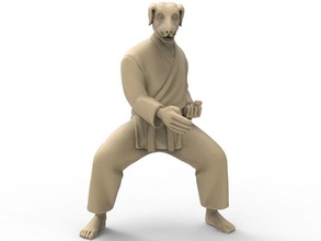 chien hacher karaté action figure figurine super héros personnage animal humain hybird martial jouet jouets impression imprimable art sculptures 3d print model - Mito3D