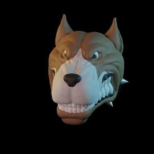 perro cabeza ilustración Arte escultura ojo naturaleza retrato estatua científico Ciencias dientes oscuro cara química imagen cuadro nariz juegos juguetes 3d print model - Mito3D