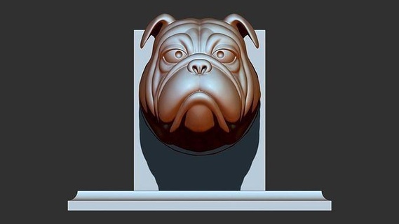 dog head 3d print model ready use american bully animal pet fighting americanbully canine mammal pitbull bulldog terrier companion bull puppy boxer doggy rottweiler art sculptures games toys 3d print model - Mito3D