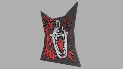 cão logotipo cyberpunk 2077 ventilador arte símbolo emblema impressão imprimível animal louco vicioso passatempo sinais logotipos 3d print model - Mito3D