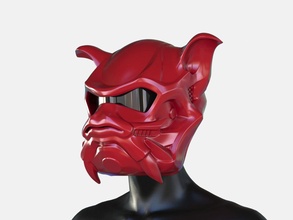 dog mask art helmet animal glass beast tusk fashion glasses 3d print model - Mito3D