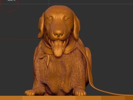 Hund Modell Skulptur Statue Tier Kunst Skulpturen 3d print model - Mito3D