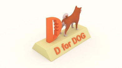 dog model business illustration art isolated cute presentation scientific kids education literature games toys 3d print model - Mito3D