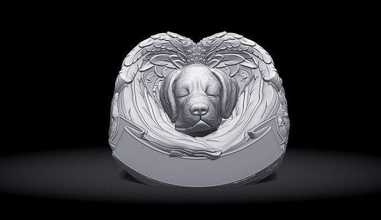 perro Monumento dormido ángel alas perrito animal imprimible stl cachorro mascota canino Labrador dormir dorado perdiguero monumento lápida sepulcral Arte esculturas 3d print model - Mito3D