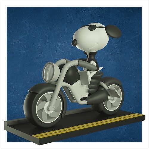 köpek motosiklet sanat dekorasyon dekor toyart oyuncak ev 3D print model - Mito3D