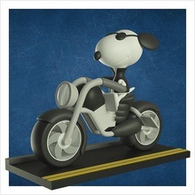 cão motocicleta arte decoração toyart brinquedo casa 3d print model - Mito3D