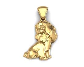dog pendant jewelry gold platinum pendants canine accessory 3d print model - Mito3D