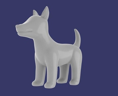 dog pet sculpture - art toy figure statue character animal realistic canine figurine print ready home decor decoration sculptures 3d print model - Mito3D