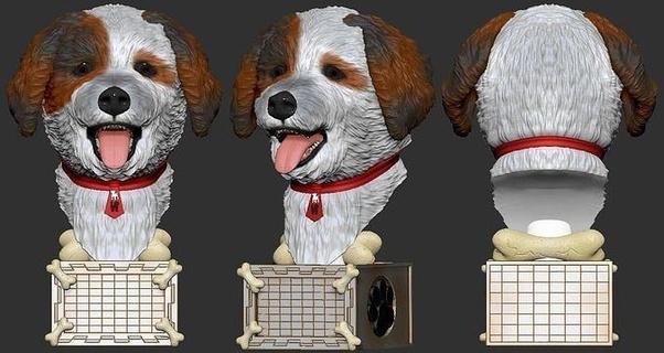hund haustier tier eckzahn büste shitzu yorkshire maltesisch köter modellieren art3d drucken kunst skulpturen 3d print model - Mito3D
