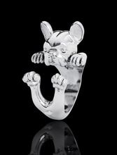 dog ring bulldog frances first model june jewelry rings canine accessory accessories 3d print model - Mito3D