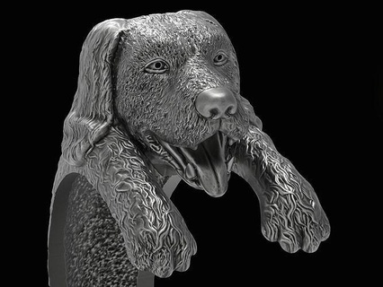 dog ring silver gold printable jewelry 3d model fashion jewel design fantasy trend zbrush wedding engagement statue sculpture animal rings 3d print model - Mito3D