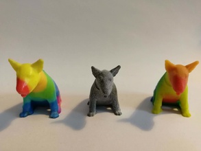 köpek şekil vermek reklâm sanat taramak hayvan heykel taramalar kopyalar 3d print model - Mito3D