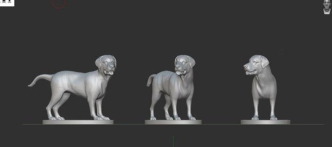 chien solide modèle animal compagnie personnage nature miniatures chiot mignonne dessin animé art animaux sculptures 3d print model - Mito3D