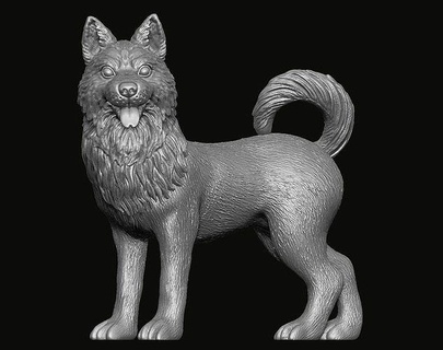 perro estatua animal Arte lindo mascota mamífero escultura animales perrito dibujos animados juguete imprimible naturaleza miniaturas buldog joyería joya 3d print model - Mito3D