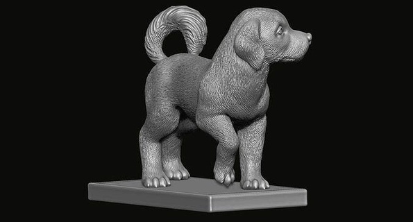 köpek heykel hayvan takı Sanat yazdırılabilir altın gümüş karikatür heykeller kolye doğa kuş tüyü hayvanlar kaplan orman 3d print model - Mito3D