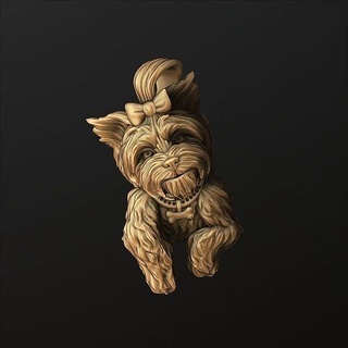 dog yorkshire terrier pendant domestic yorkie animal animals home house pet nature fauna york yorkshireterrier cute puppy pup jewelry pendants 3d print model - Mito3D