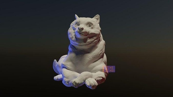 doge 3d imprimível Cheems kabosu músculo meme Shiba inu Shibainu Shibe cão memes Uau dogmemes isculptmemes animais arte esculturas 3d print model - Mito3D