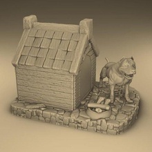 doghouse house dog animal natural yard pet agriculture outdoor industrial shelter nature village husky bus 3d print model - Mito3D