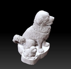 dogs statue animal figure sculpture art sculptures 3d print model - Mito3D