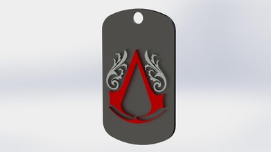 dogtag assassin s creed game video assassins games toys 3d print model - Mito3D