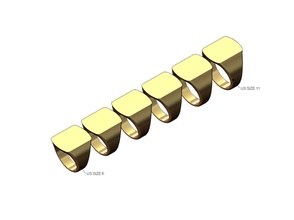 dogtag fenda modelado sinete anel us tamanho 6to11 joalheria imprimível ouro prata jóias esterlina moda acessórios luxo simples declaração ampla gravação iniciais gravável argolas 3d print model - Mito3D