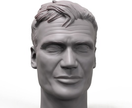 golfinho lundgren 3d imprimível retrato escultura celebridade hollywood ator rochoso forte homem cabeça masculino humano modelo arte esculturas 3d print model - Mito3D
