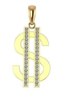 dólar colar 3dm ouro joalheria imprimível prata diamante argolas anel Casamento clon jóias jóia noivado gema luxo brilhando brilhante símbolo colares 3d print model - Mito3D