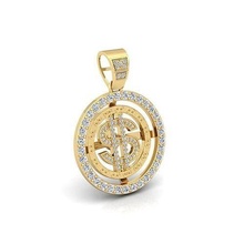 doller hallow pendent 3d model render jewel gem engagement wedding jewellery diamond printable ring gold jewelry engagem fashion sterling white brilliant solitaire beauty rings pendants 3d print model - Mito3D