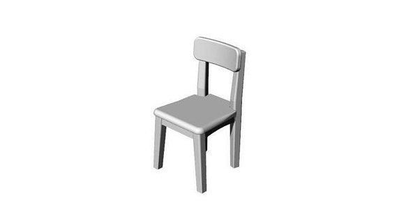 dolls house miniature contemporary dining chair 12th scale vintage decoration retro doll dollhouse furniture fixing fixture mid century modern hobby diy 3d print model - Mito3D